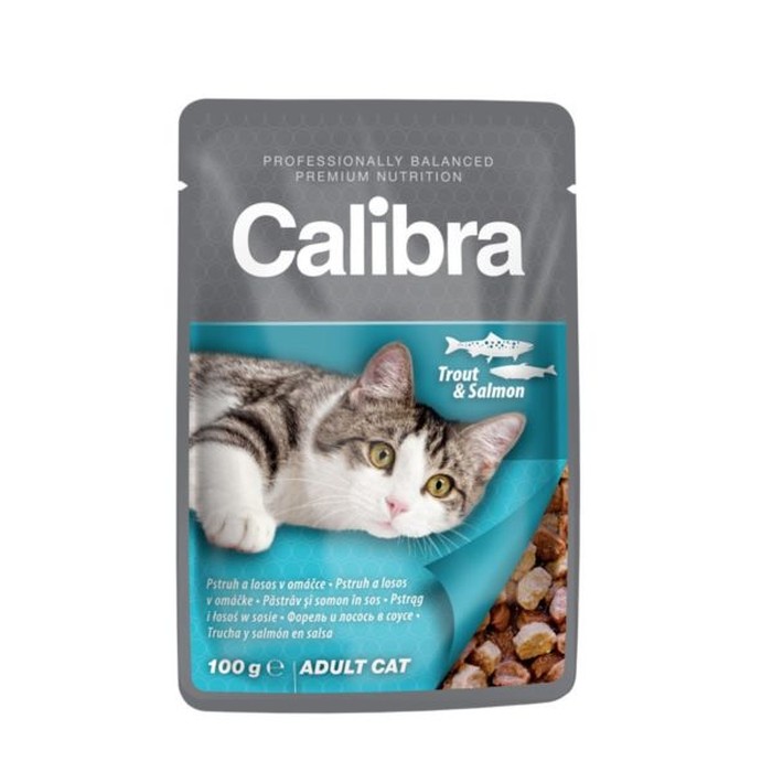 Calibra Cat Plic Pastrav si Somon in sos 100 g