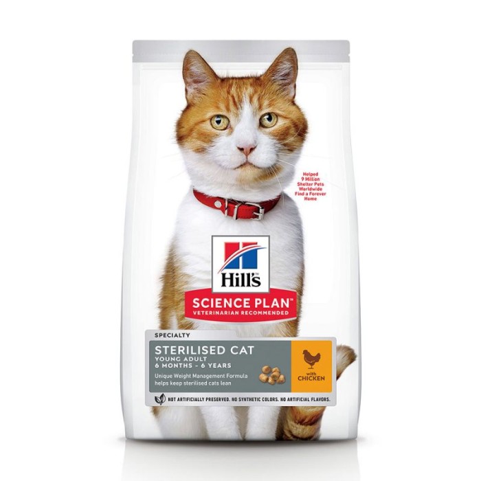 Hills SP Feline Young Adult Sterilised cu Pui 300 g