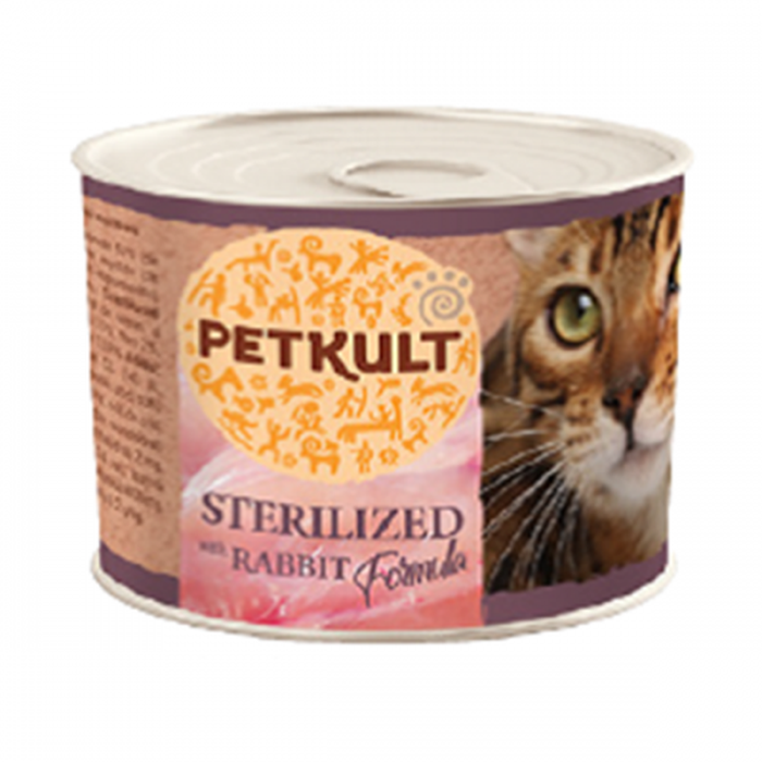 Petkult Cat Sterilised cu iepure 185 g