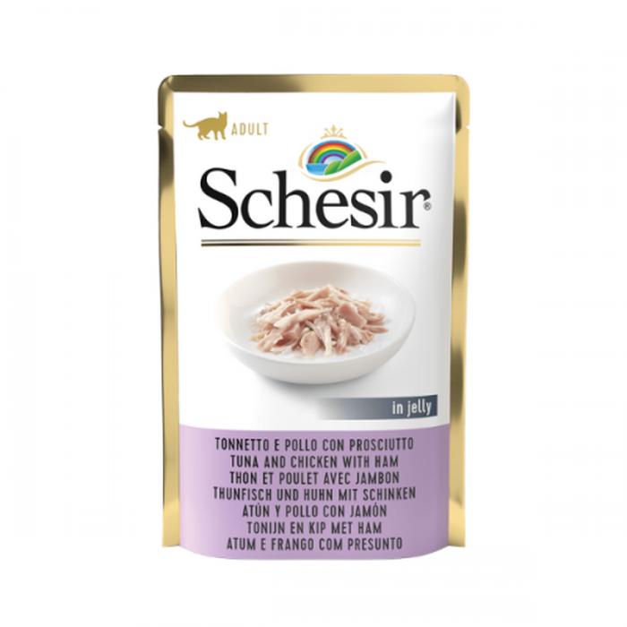 Schesir Cat Plic cu Ton, Pui si sunca 85 g