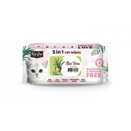 Ingrijirea Pielii - Cat Wipes 5in1(80buc) - Aloe Vera
