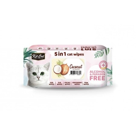 Ingrijirea Pielii - Cat Wipes 5in1(80buc) - Cocos