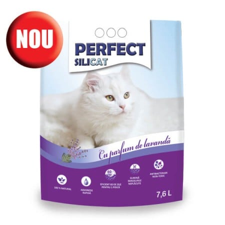Nisip & Asternut igienic - Perfect Silicat Lavanda 7.6L