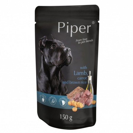 Hrana - Piper Dog Adult Miel Morcovi si Orez brun Plic 150 g, DOLINA NOTECI