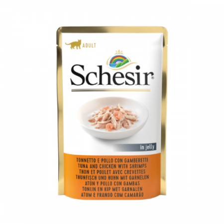 Umeda - Schesir Cat Plic cu Ton, Pui si Creveti 85 g