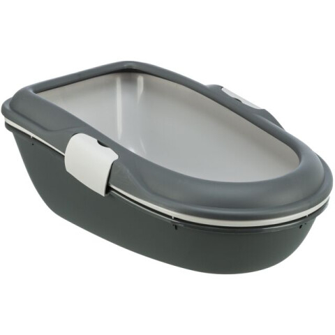 Accesorii - Trixie Litiera Berto, Cu Sistem de Separare, 39x22x59 cm, Gri Inchis/Gri Deschis, 40154