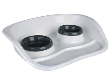 Castroane - Trixie Set 2 buc Castron Plastic In Suport 46x11x30 cm 0.25 l 24721