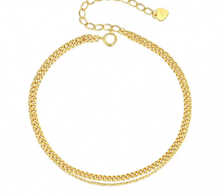 Bratara argint placat cu aur Double Chain [1]