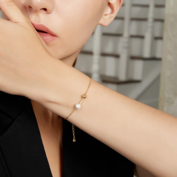 Bratara argint placata cu aur Pearl [2]