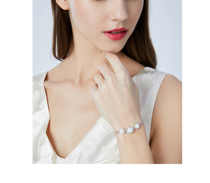 Bratara argint rodiat Pearls [4]