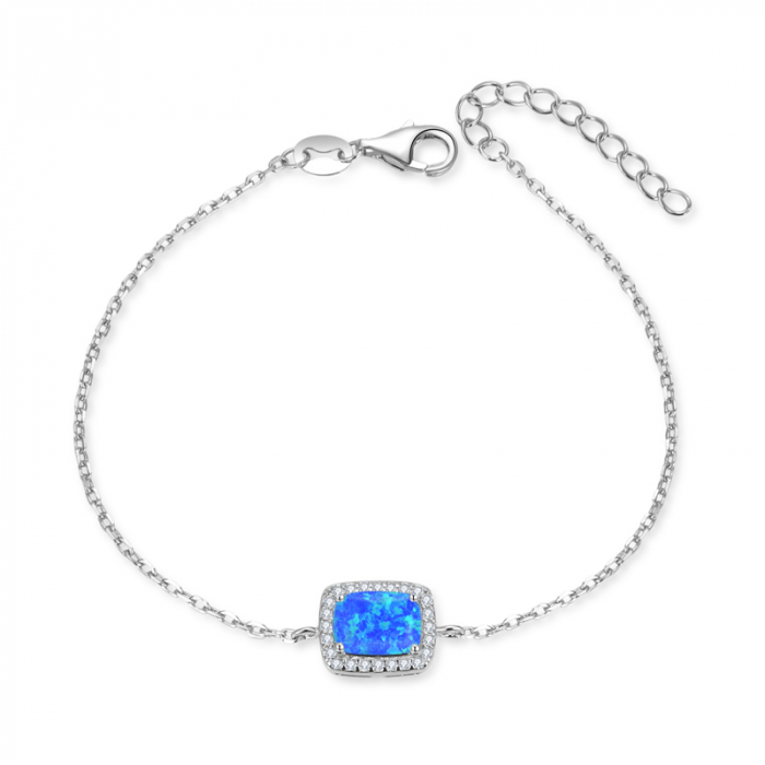 Bratara argint rodiat Opal Blue [1]