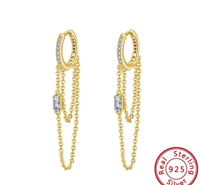 Cercei argint placat cu aur Drop [1]