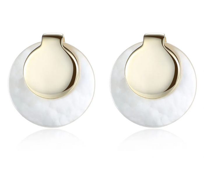 Cercei argint placat cu aur Gold and Pearl [5]