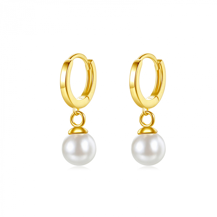 Cercei argint placat cu aur Pearl [1]