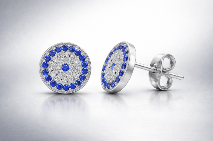 Cercei argint rodiat Blue [2]