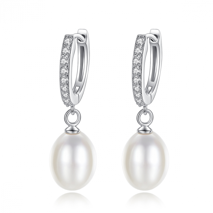 Cercei argint rodiat creola Pearl [1]
