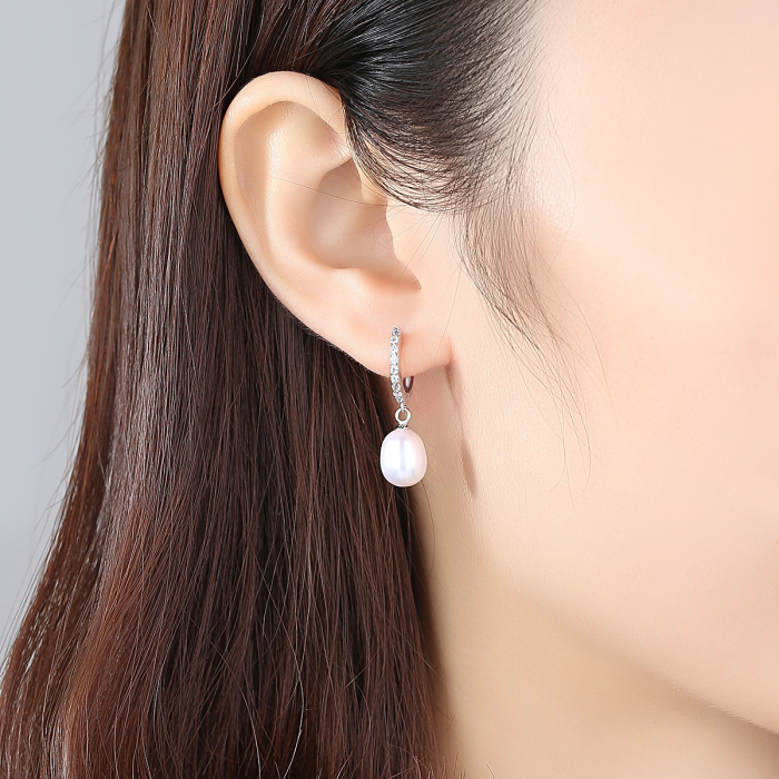 Cercei argint rodiat creola Pearl [5]