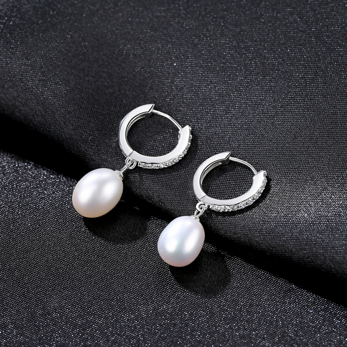 Cercei argint rodiat creola Pearl [4]