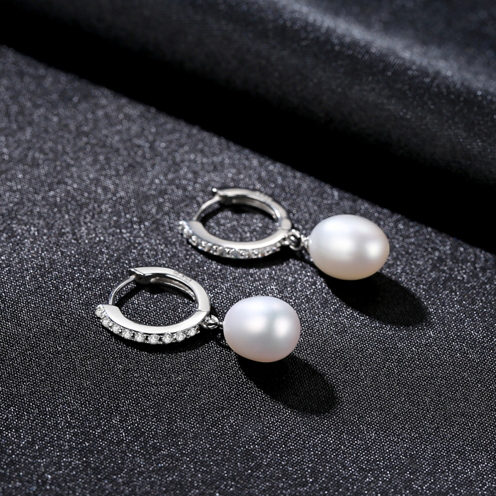 Cercei argint rodiat creola Pearl [3]