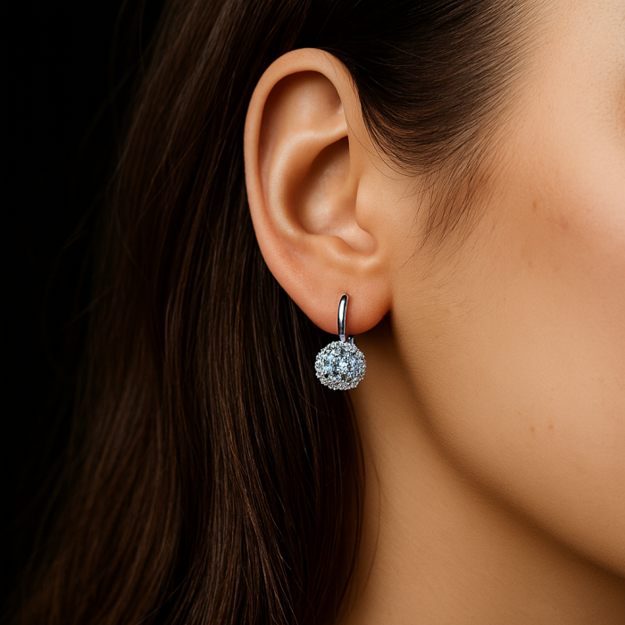 Cercei argint rodiat Dutchess [2]