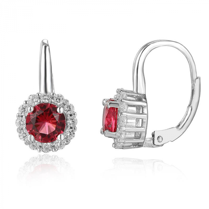 Cercei argint rodiat Dutchess Red [1]