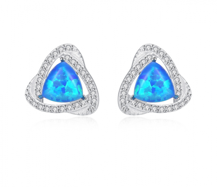Cercei argint rodiat Opal and Zirconia [1]