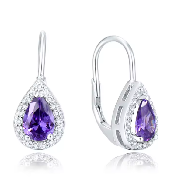 Cercei argint rodiat Purple [1]