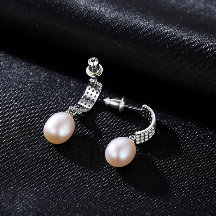 Cercei argint rodiat Shiny Pearls [3]