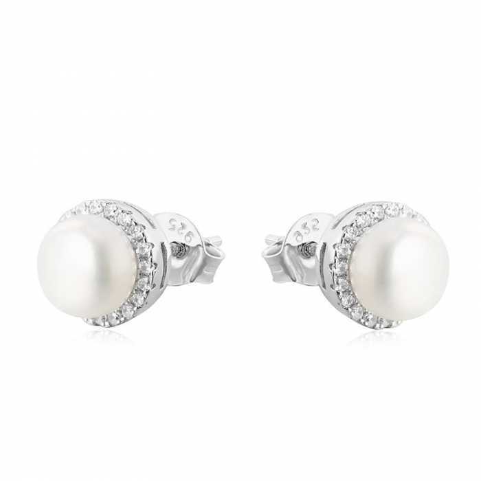 Cercei argint rodiat Silver Pearl [1]