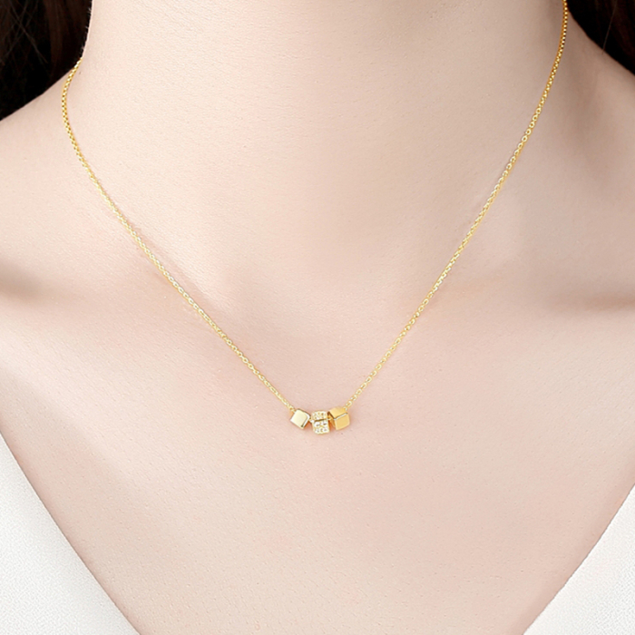 Colier argint placat cu aur Cubic [2]