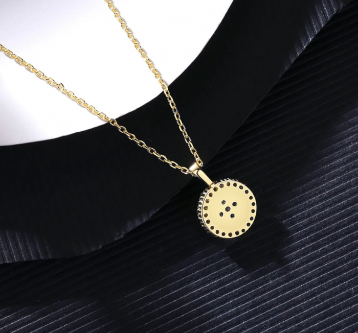 Colier argint placat cu aur Diamond Flower [4]