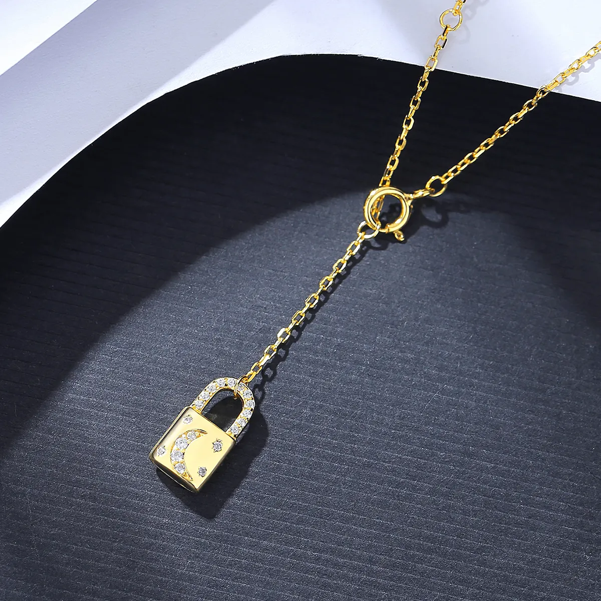 Colier argint placat cu aur Lock [2]