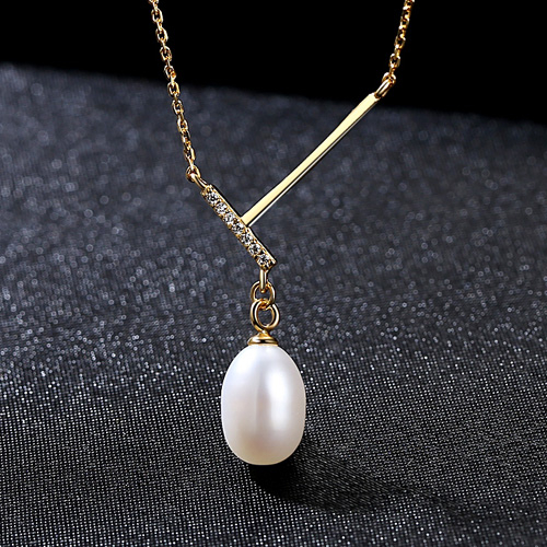 Colier argint placat cu aur Pearl [3]