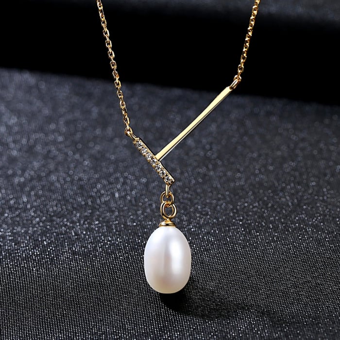 Colier argint placat cu aur Pearl [2]