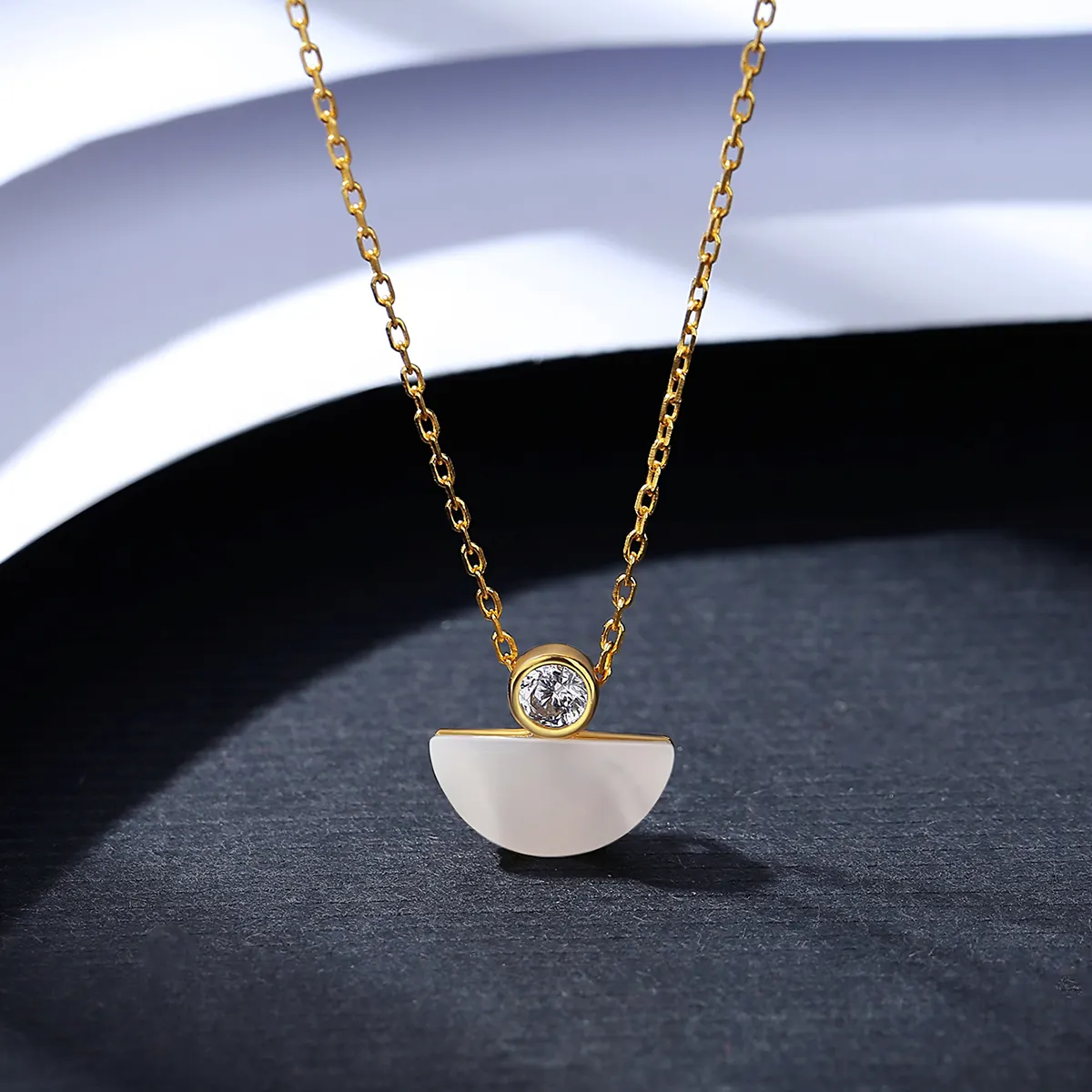 Colier argint placat cu aur Shell [1]