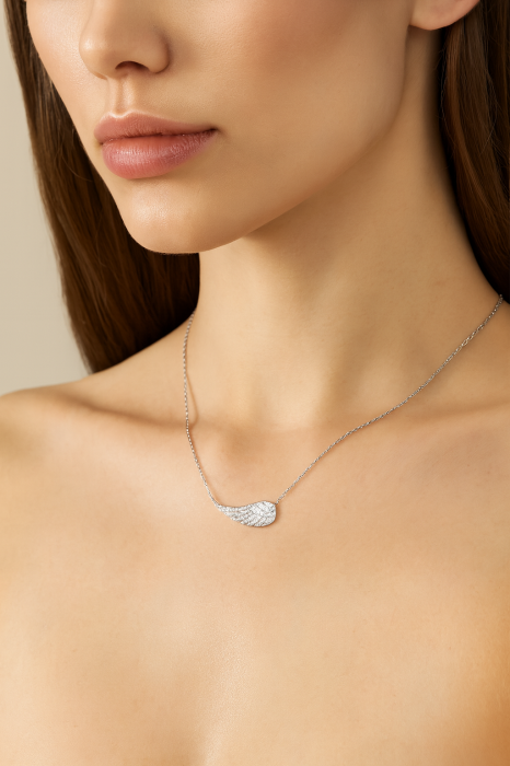 Colier argint rodiat Aripa [2]