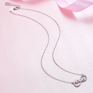 Colier argint rodiat  Infinit Love [4]