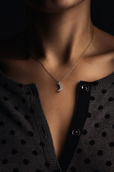 Colier argint rodiat Shining Moon [1]