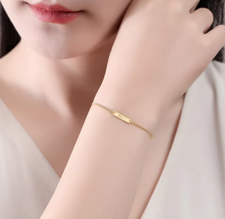 Bratara argint placat cu aur Best [2]