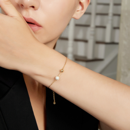 Bratara argint placata cu aur Pearl [1]