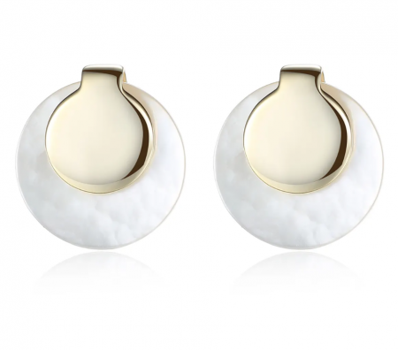 Cercei argint placat cu aur Gold and Pearl [4]