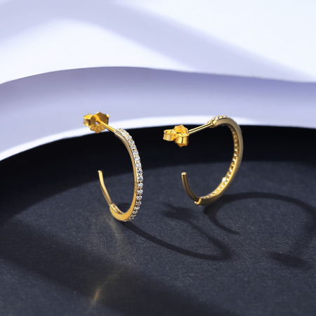 Cercei argint placat cu aur Shine [4]