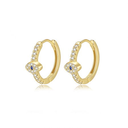 Cercei argint - Cercei argint placati cu aur Blue Eyes