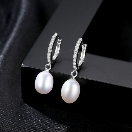 Cercei argint rodiat creola Pearl [1]