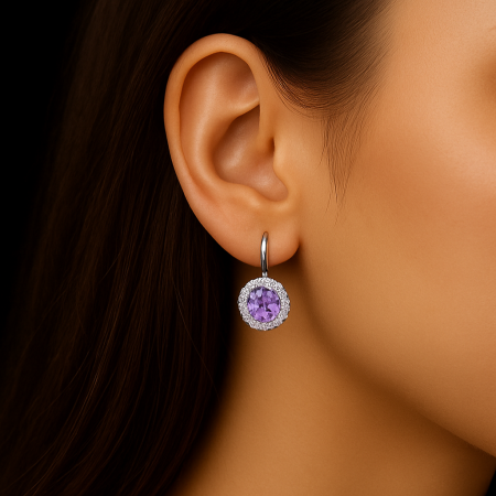 Cercei argint rodiat Dutchess Purple [1]