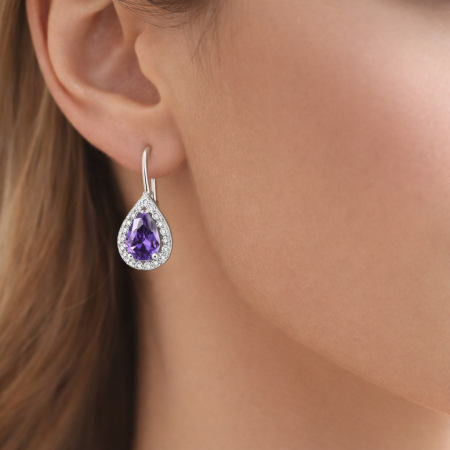 Cercei argint rodiat Purple [1]