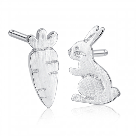 Cercei - Cercei argint rodiat Rabbit