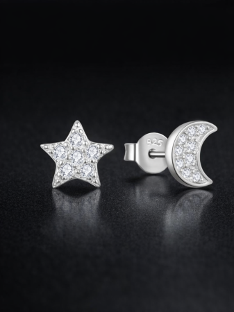 Cercei argint - Cercei argint rodiat Sky