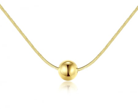 Coliere argint - Colier argint placat cu aur Ball