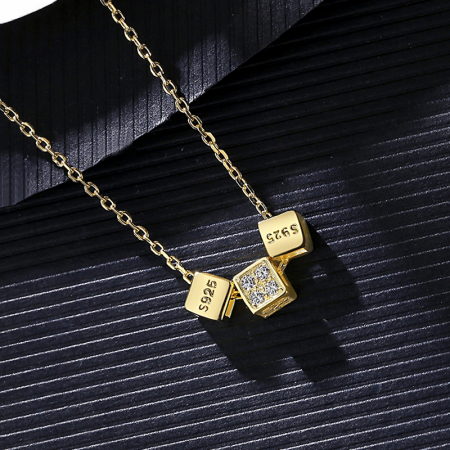 Colier argint placat cu aur Cubic [2]